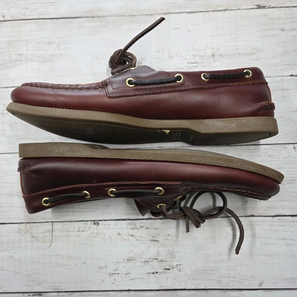 Sperry Authentic Original Boat Shoe Mens 10M Amaretto Leather 2-Eye 0195214